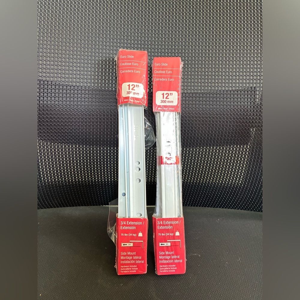 2 Pack Set Drawer Slide 14" 350mm 3/4 Extension Side Mount Replacement New